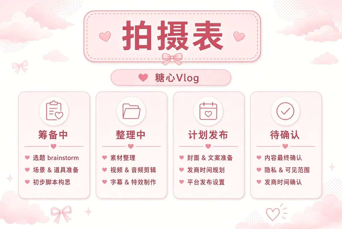 拍摄表内容状态